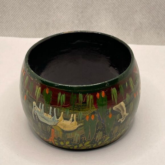 Vintage bangle wood hand paint - Picture 11 of 14